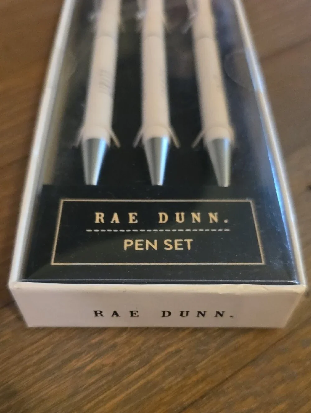 Rae Dunn White and Silver Pen Set - Trio Pack 